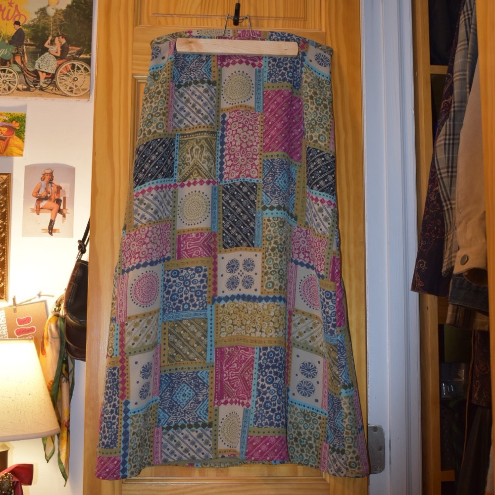 Patchwork Maxi Skirt - Multicolor